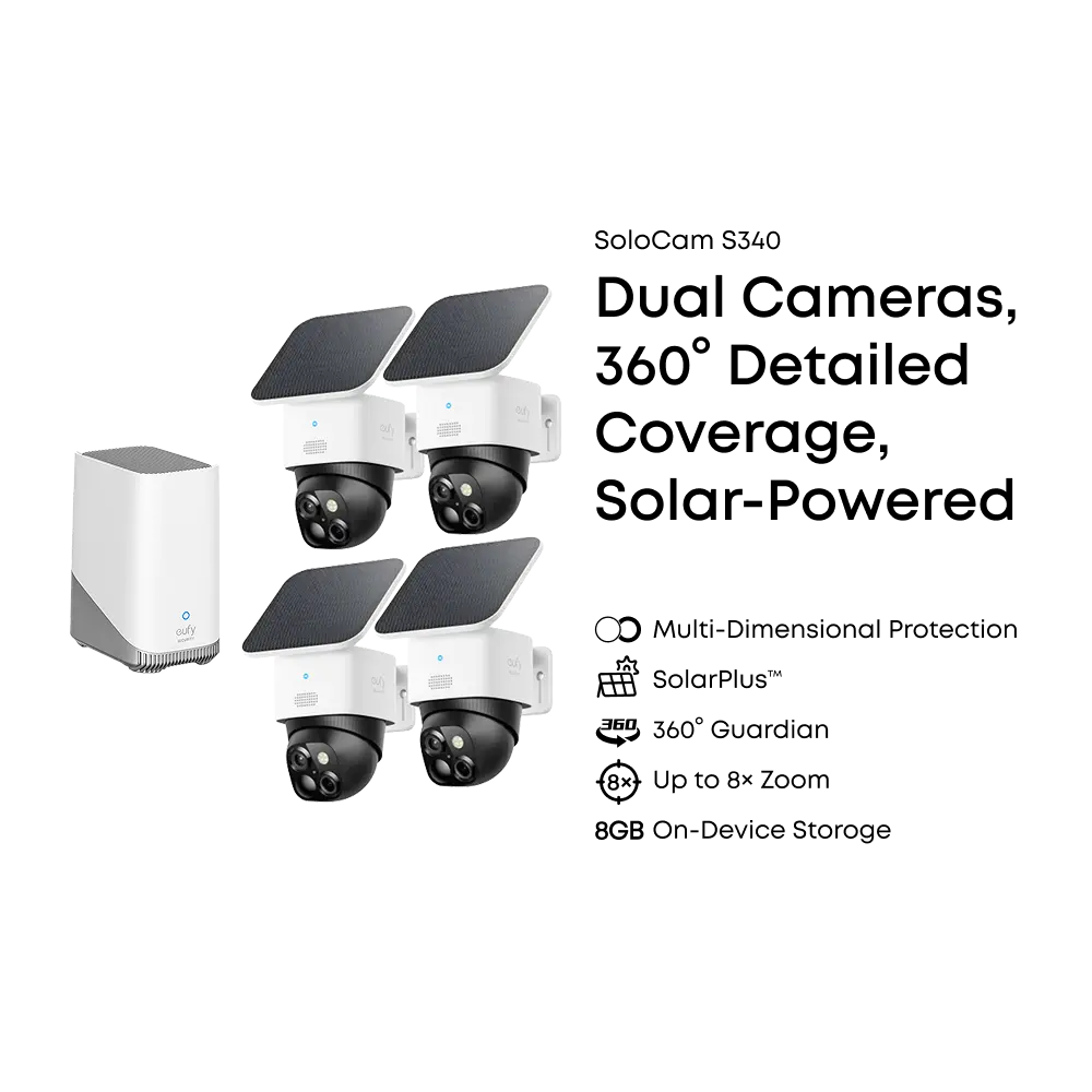 eufy SoloCam S340 (4-Cam Kit) + HomeBase S380