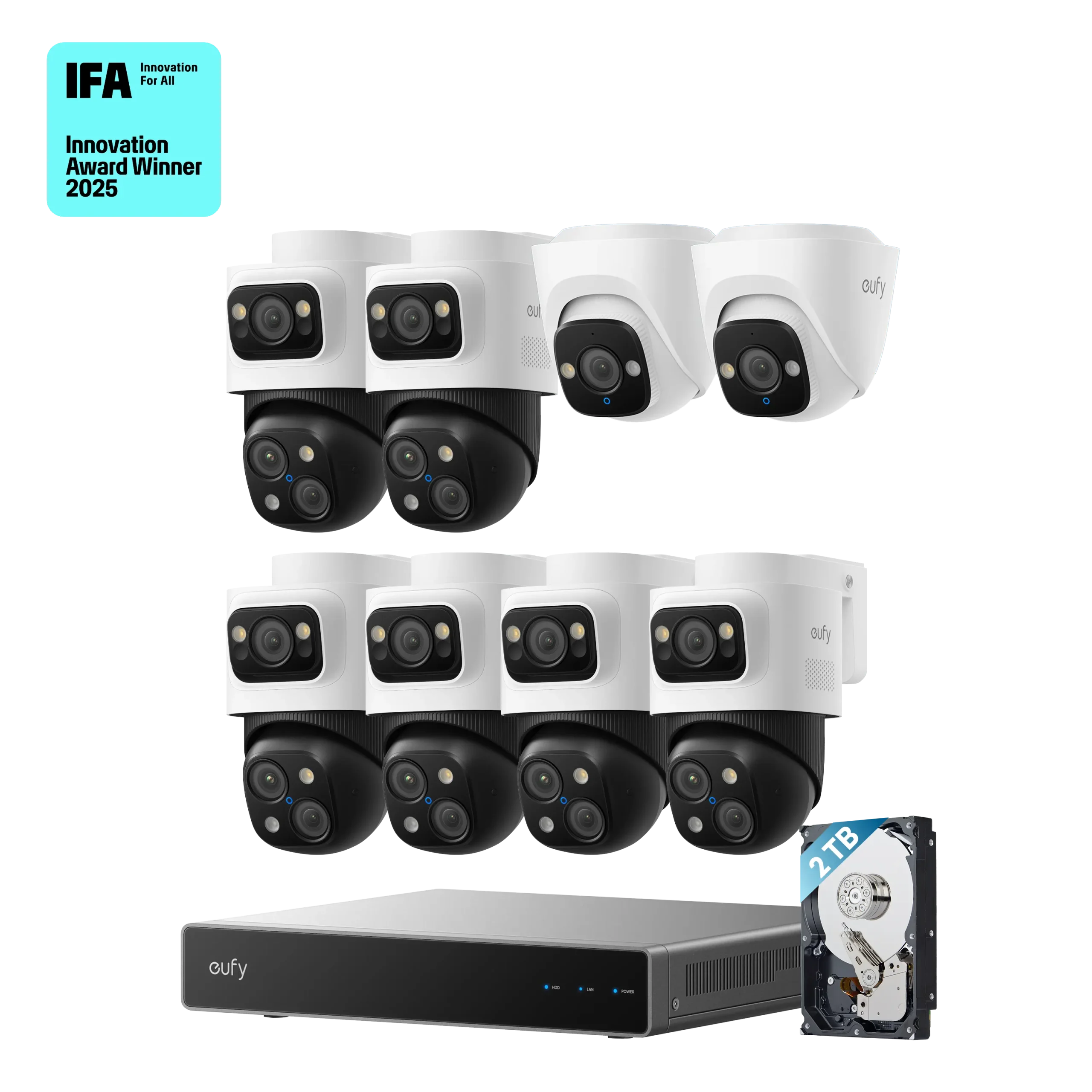 eufy PoE NVR Security System S4 Max + 2 PoE Cam S4 Add-Ons+2 PoE Cam E41 Add-Ons