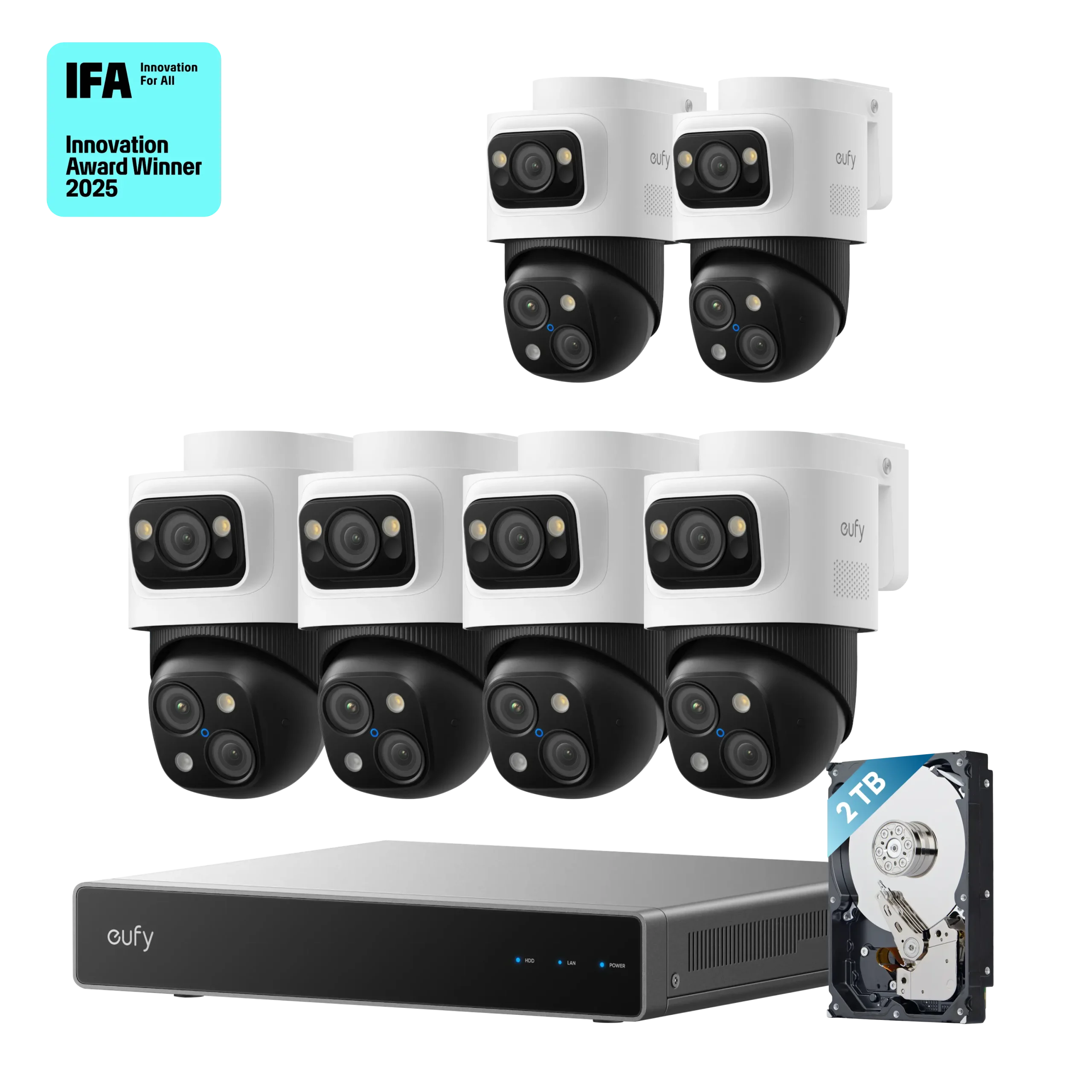 eufy PoE NVR Security System S4 Max + 2 PoE Cam S4 Add-Ons
