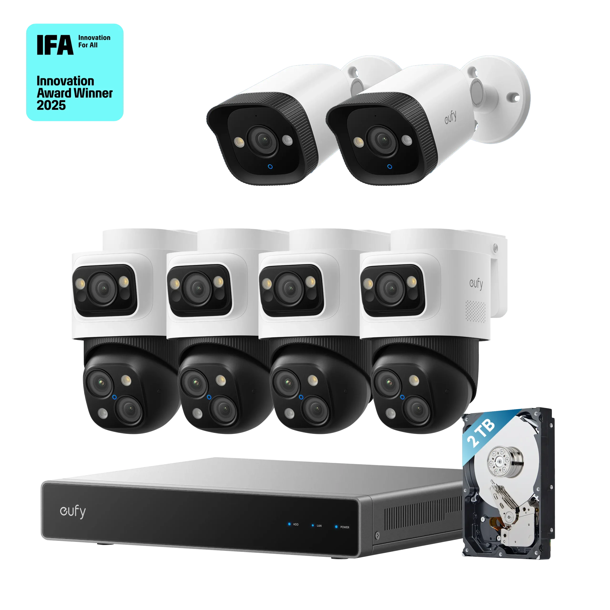 eufy PoE NVR Security System S4 Max + 2 PoE Cam E40 Add-Ons