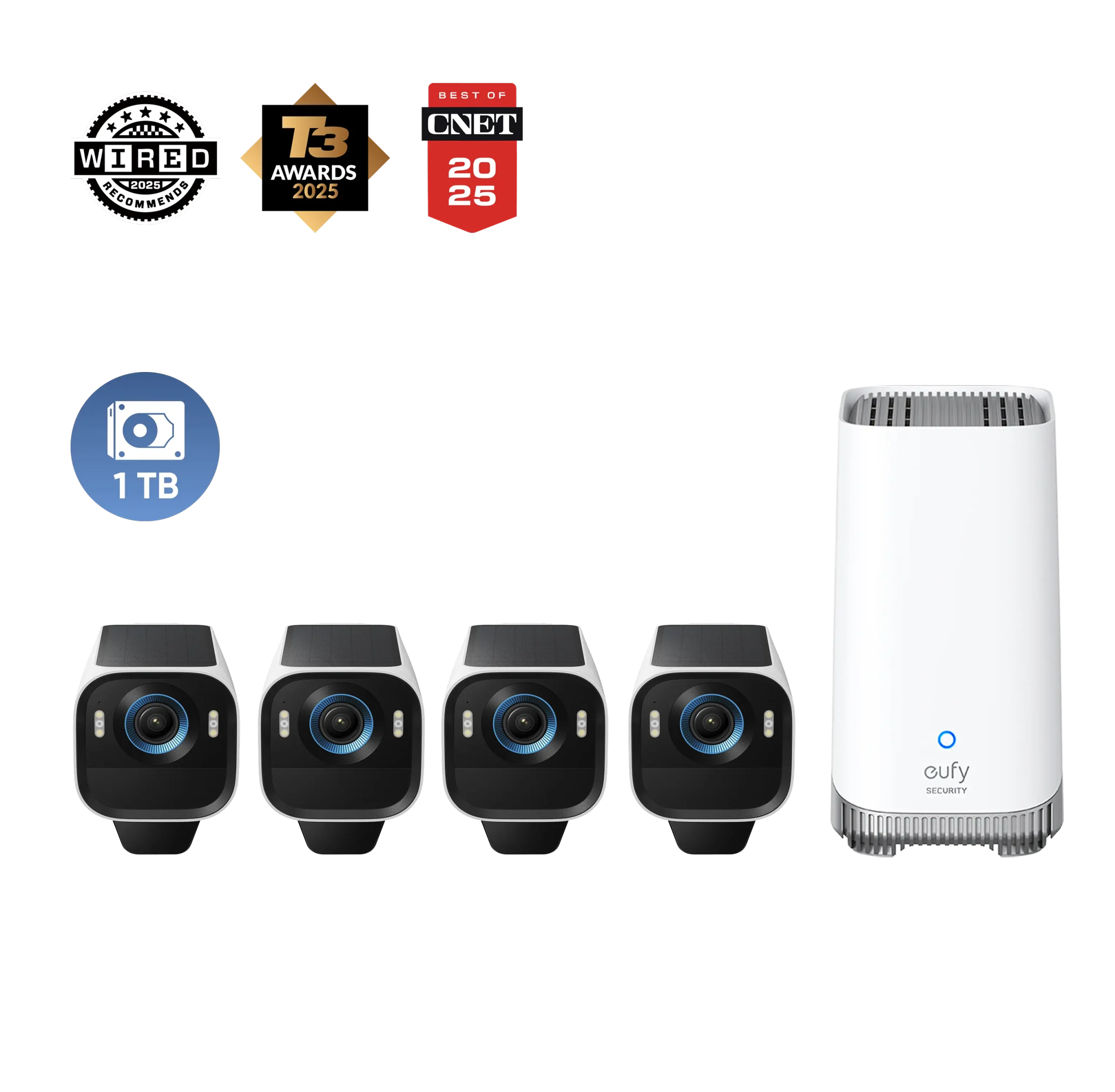 eufyCam S3 Pro 4-Cam Kit + 1 TB Hard Drive