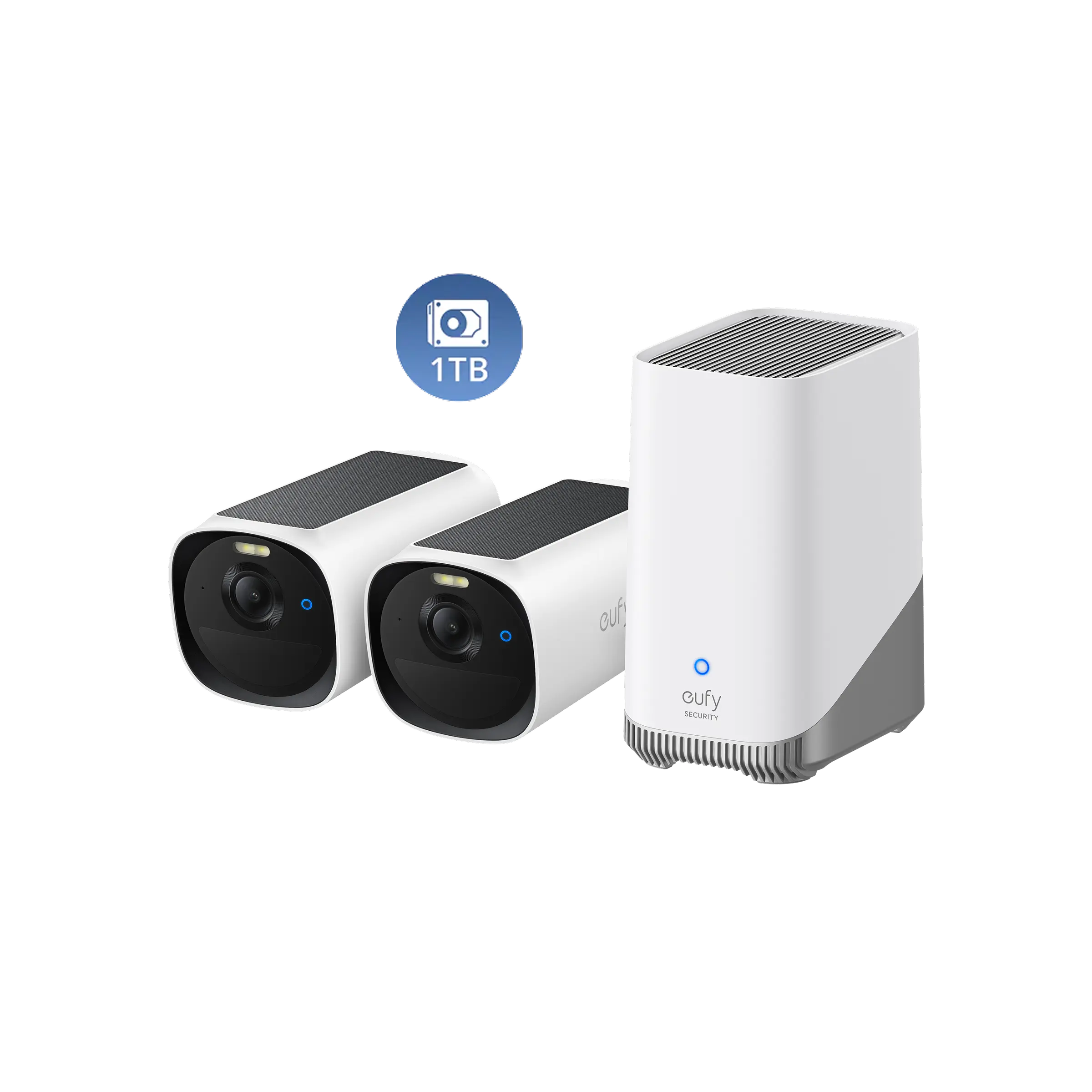 eufyCam E40 4-Cam Kit (HomeBase S380) + 1 TB Hard Drive