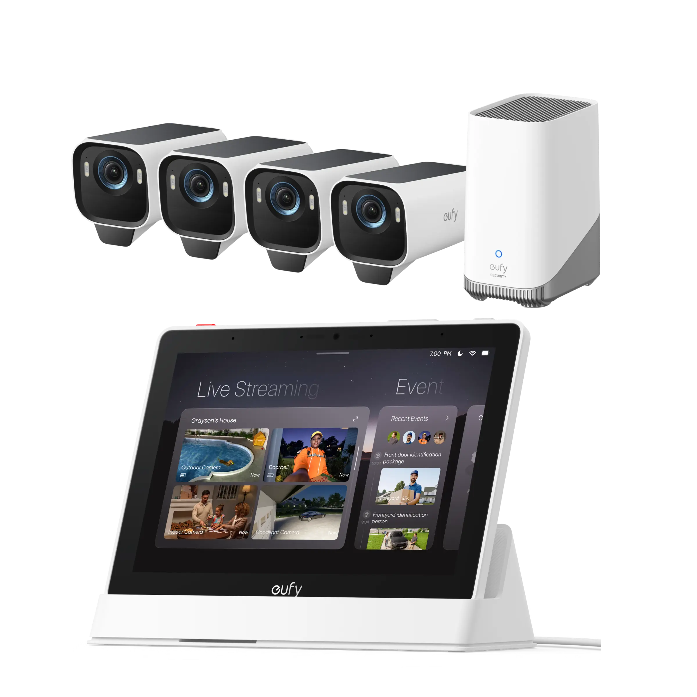 eufy Smart Display E10 + eufyCam S3 Pro 4-Cam Kit