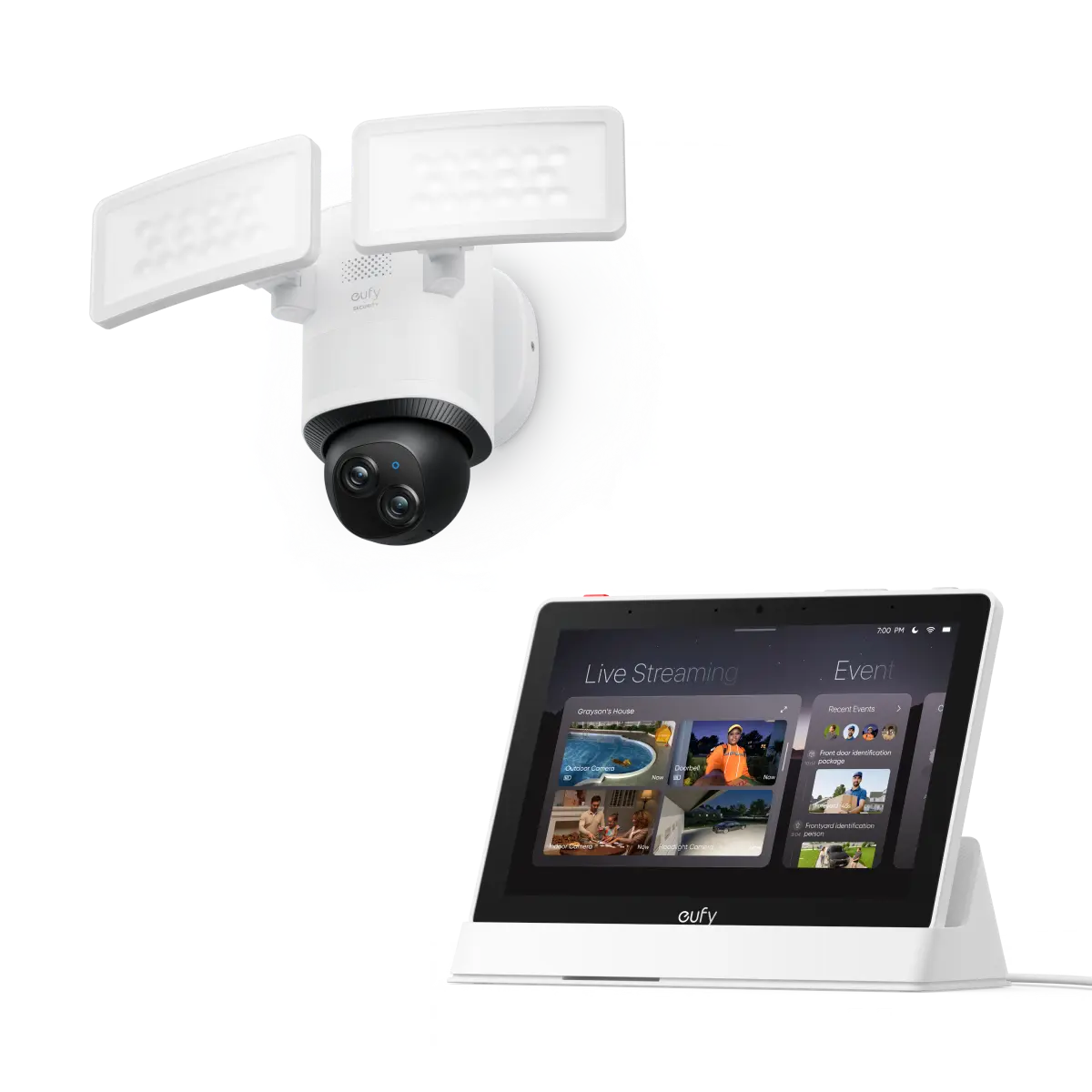 eufy Floodlight Camera E340+ eufy Smart Display E10