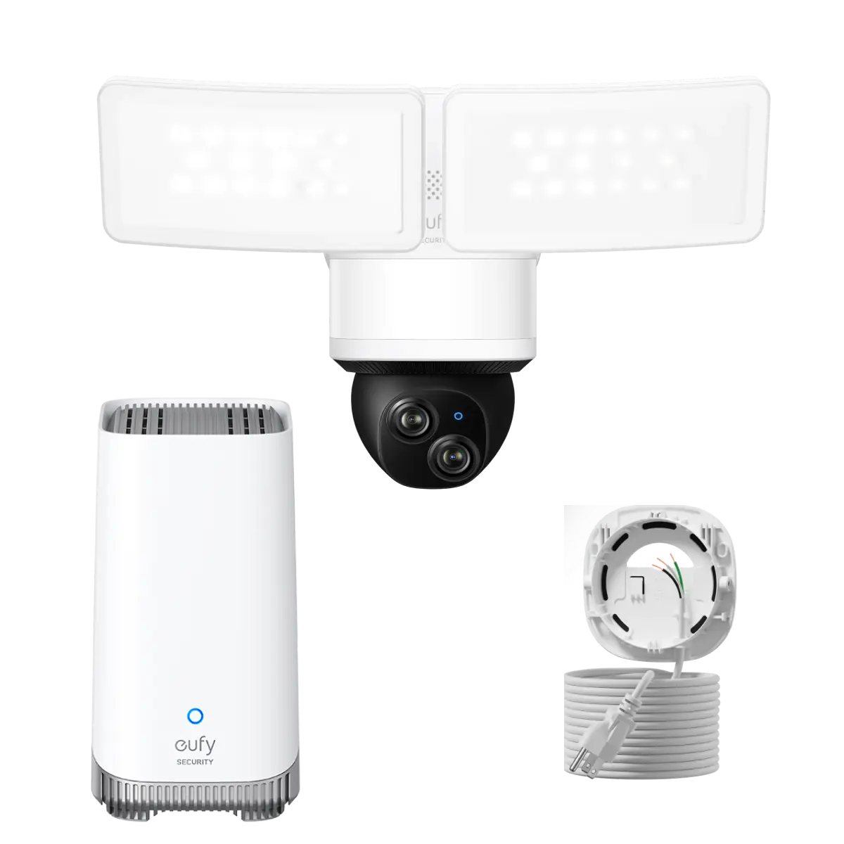 eufy Floodlight Camera E340 with AC Cable + eufy HomeBase S380