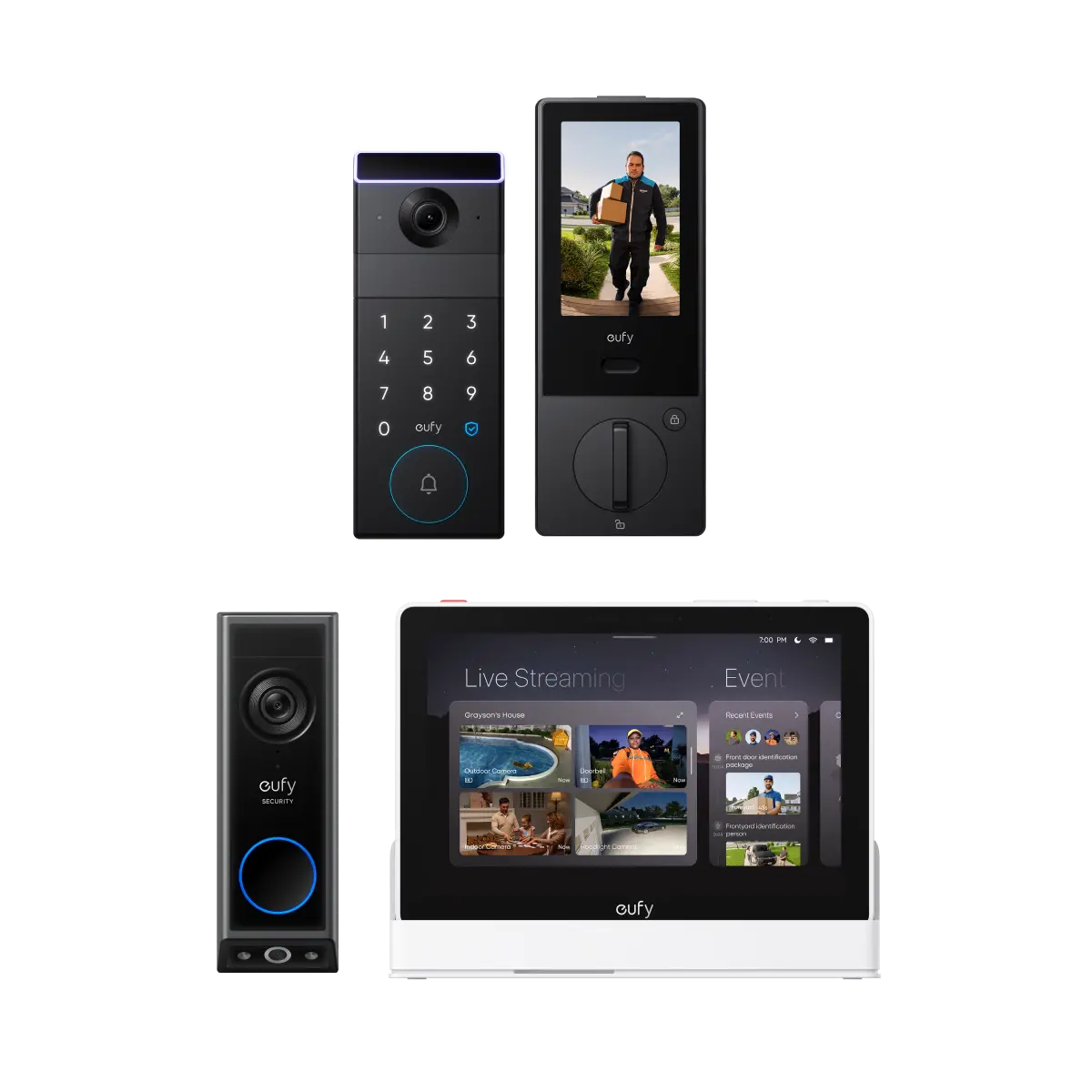 eufy FamiLock S3 Max + Video Doorbell E340 + eufy Smart Display E10