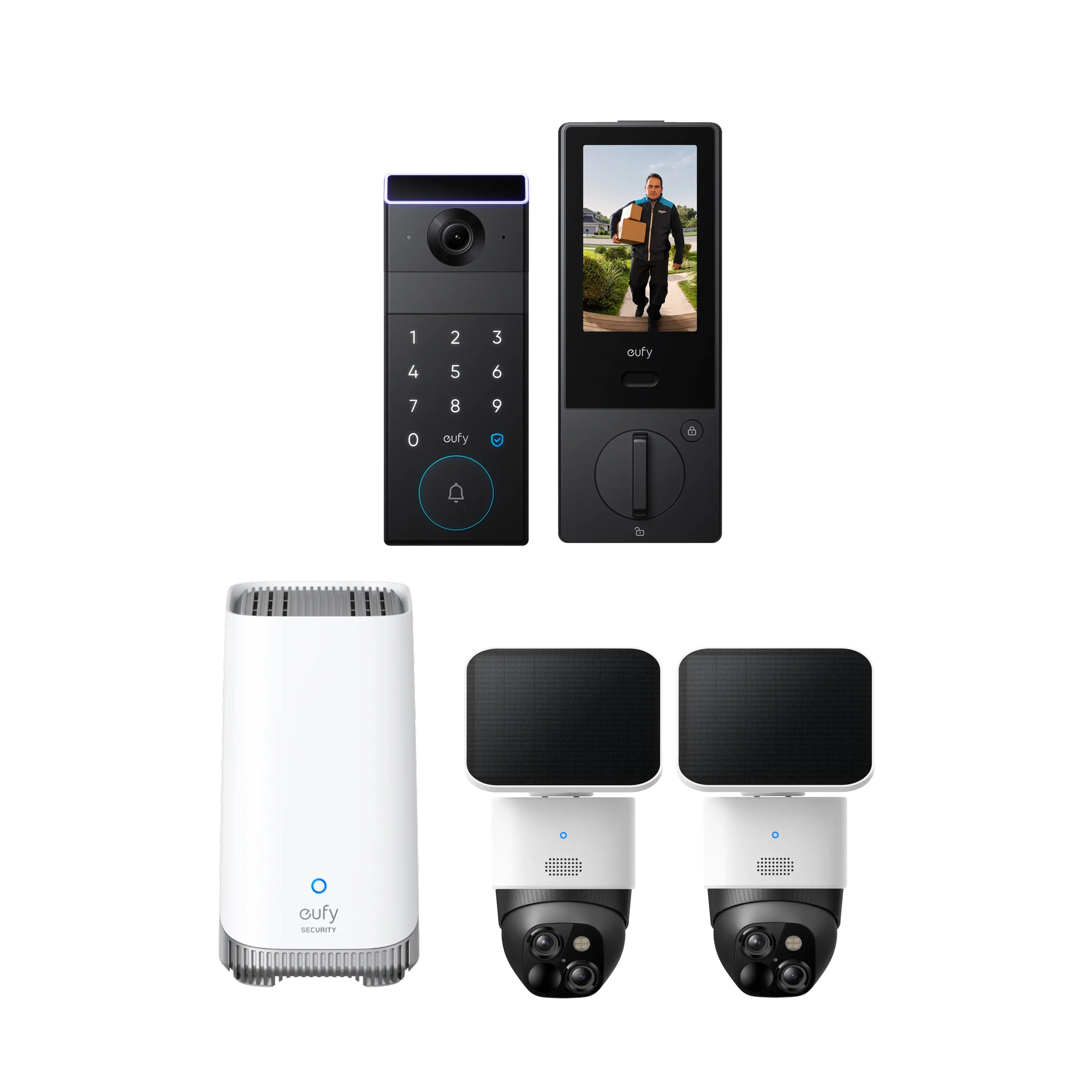eufy SoloCam S340 (2-Cam Pack) + FamiLock S3 Max + HomeBase S380