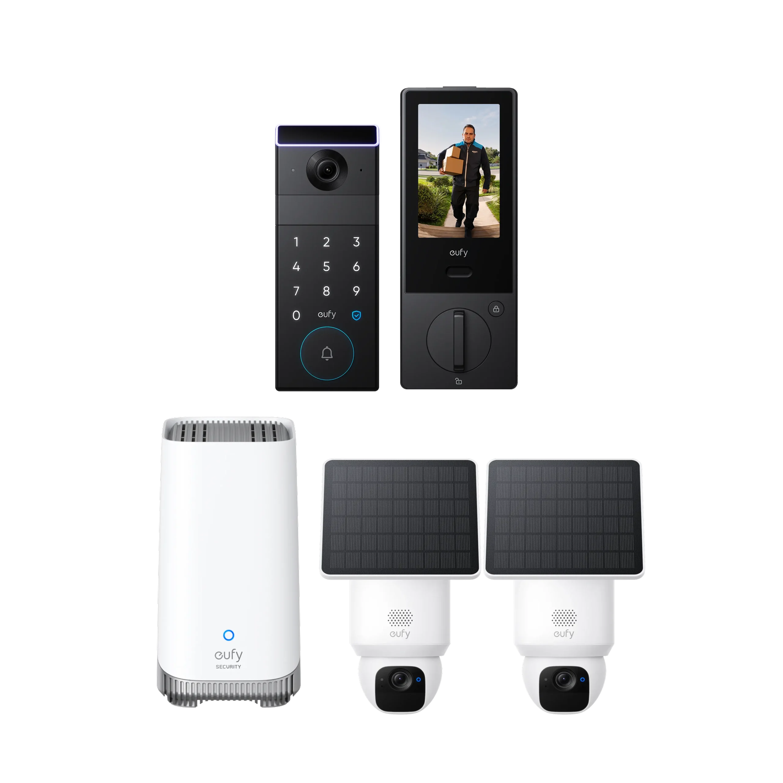 eufy SoloCam E30 (2-Cam Pack) + FamiLock S3 Max + HomeBase S380